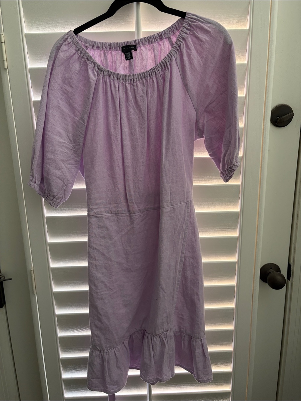 Saks Fifth Avenue Size 2 Lavender Off-Shoulder Midi Dress